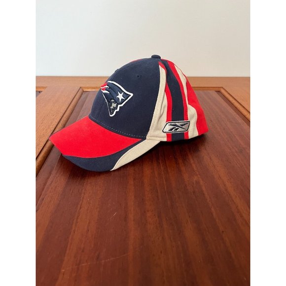 Reebok NFL Team Apparel New England Patriots Baseball Hat Fitted Cap Blue - Picture 4 of 7